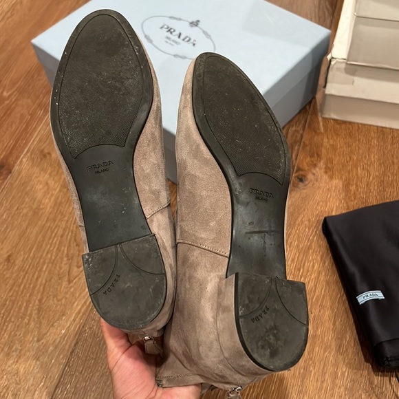 Prada Suede Ankle Booties 36.5 - Picture 4 of 7